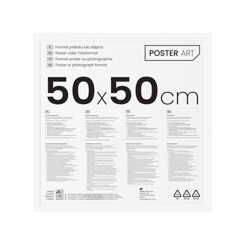 Bilderrahmen weiß 50x50 cm