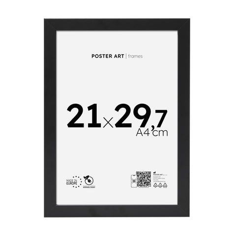 Picture frame, black, 21x29.7 (A4) cm