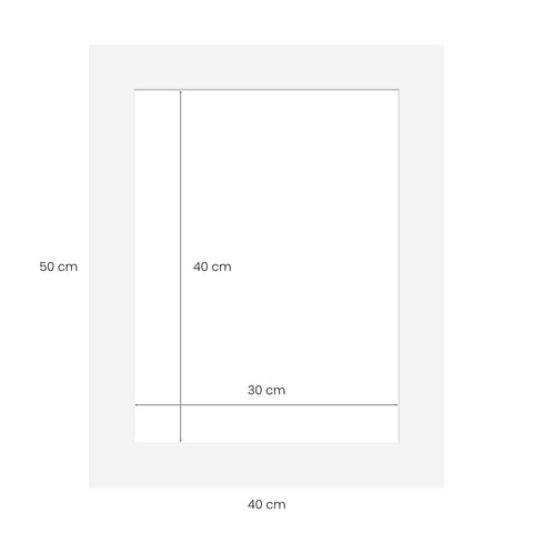Mount 40x50 cm - white