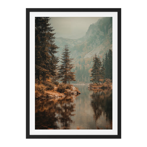 Le calme du lac de montagne